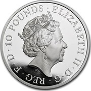UK 10 Pounds Britannia 2017 ELIZABETH II D G REG F D 10 POUNDS J.C coin obverse UK 10 Pounds Britannia 2017 ELIZABETH II D G REG F D 10 POUNDS J.C coin obverse