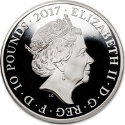 UK 10 Pounds First World War Aviation 2017 ELIZABETH II D G REG F D 10 POUNDS 2017 J.C coin obverse