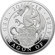 UK 10 Pounds Queen's Beast Dragon 2018 20 18 RED DRAGON OF WALES JC coin reverse UK 10 Pounds Queen's Beast Dragon 2018 20 18 RED DRAGON OF WALES JC coin reverse