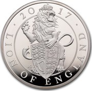 UK 10 Pounds Queen's Beast Lion (Piedfort) 2017 ∙ 2017 ∙ LION OF ENGLAND JC coin reverse