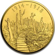 UK 10 Pounds World War I 100th Anniversary 2015 Proof 1914 - 1918 coin reverse UK 10 Pounds World War I 100th Anniversary 2015 Proof 1914 - 1918 coin reverse