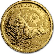 UK 10 Pounds Year of the Dog 2018 YEAR OF THE DOG 2018 coin reverse UK 10 Pounds Year of the Dog 2018 YEAR OF THE DOG 2018 coin reverse
