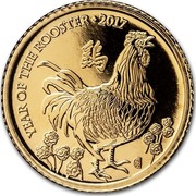 UK 10 Pounds Year of the Rooster 2017 YEAR OF THE ROOSTER 2017 coin reverse