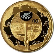 New Zealand $10 (Road to Rio) $10 coin reverse New Zealand $10 (Road to Rio) $10 coin reverse