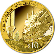 New Zealand $10 The Battle of the Five Armies - Bilbo and Smaug 2014 MIDDLE-EARTH - NEW ZEALAND $10 ©WBEI coin reverse New Zealand $10 The Battle of the Five Armies - Bilbo and Smaug 2014 MIDDLE-EARTH - NEW ZEALAND $10 ©WBEI coin reverse