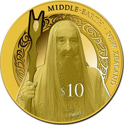 New Zealand $10 The Battle of the Five Armies - Saruman 2014 MIDDLE-EARTH - NEW ZEALAND $10 ©WBEI coin reverse New Zealand $10 The Battle of the Five Armies - Saruman 2014 MIDDLE-EARTH - NEW ZEALAND $10 ©WBEI coin reverse
