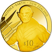 New Zealand $10 The Desolation of Smaug - Azog 2013 MIDDLE-EARTH - NEW ZEALAND $10 ©WBEI coin reverse New Zealand $10 The Desolation of Smaug - Azog 2013 MIDDLE-EARTH - NEW ZEALAND $10 ©WBEI coin reverse
