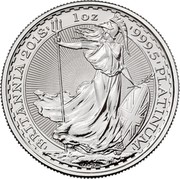 UK 100 Pounds Britannia 2018 'BRITANNIA'2018' 1 OZ '999.5'PLATINUM' NATHAN coin reverse UK 100 Pounds Britannia 2018 'BRITANNIA'2018' 1 OZ '999.5'PLATINUM' NATHAN coin reverse
