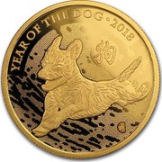 UK 100 Pounds Year of the Dog (Proof) 2018 YEAR OF THE DOG 2018 coin reverse UK 100 Pounds Year of the Dog (Proof) 2018 YEAR OF THE DOG 2018 coin reverse