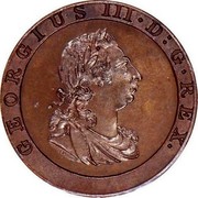 UK 2 Pence George III Pattern 1797 KM# PnD64 GEORGIUS III∙D:G∙REX∙ coin obverse UK 2 Pence George III Pattern 1797 KM# PnD64 GEORGIUS III∙D:G∙REX∙ coin obverse