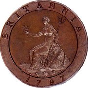 UK 2 Pence George III Pattern 1797 KM# PnD64 BRITANNIA. 1797 coin reverse UK 2 Pence George III Pattern 1797 KM# PnD64 BRITANNIA. 1797 coin reverse