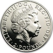 UK 2 Pounds Britannia 2011 KM# 1230a ELIZABETH'II'D'G REG'FID'DEF' 2'POUNDS' IRB coin obverse UK 2 Pounds Britannia 2011 KM# 1230a ELIZABETH'II'D'G REG'FID'DEF' 2'POUNDS' IRB coin obverse