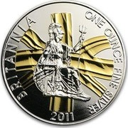 UK 2 Pounds Britannia 2011 KM# 1230a BRITANNIA ONE OUNCE FINE SILVER 2011 coin reverse UK 2 Pounds Britannia 2011 KM# 1230a BRITANNIA ONE OUNCE FINE SILVER 2011 coin reverse