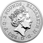 UK 2 Pounds Landmarks of Britain - Big Ben 2017 BU 2 POUNDS ELIZABETH II D G REG F D J.C coin obverse