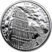 UK 2 Pounds Landmarks of Britain - Big Ben 2017 BU BIG BEN 2017 1 OZ '999' FINE SILVER LC GD coin reverse