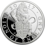 UK 2 Pounds Queen's Beast Lion 2017 ∙20 17∙ LION OF ENGLAND JC coin reverse