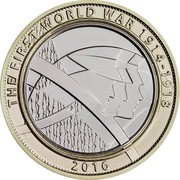 UK 2 Pounds (The Army - First World War) THE FIRST WORLD WAR 1914 - 1918 2016 coin reverse UK 2 Pounds (The Army - First World War) THE FIRST WORLD WAR 1914 - 1918 2016 coin reverse