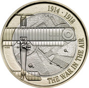 UK 2 Pounds (WWI Aviation) 1914 - 1918 THE WAR IN THE AIR HDG coin reverse