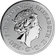 UK 2 Pounds Year of the Dog 2018 2 POUNDS ELIZABETH II D G REG F D J.C coin obverse UK 2 Pounds Year of the Dog 2018 2 POUNDS ELIZABETH II D G REG F D J.C coin obverse