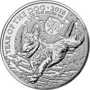 UK 2 Pounds Year of the Dog 2018 YEAR OF THE DOG ∙ 2018 1 OZ FINE SILVER 999 coin reverse UK 2 Pounds Year of the Dog 2018 YEAR OF THE DOG ∙ 2018 1 OZ FINE SILVER 999 coin reverse