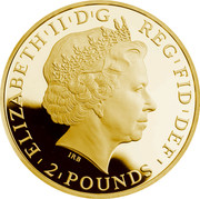 UK 2 Pounds Year of the Sheep 2015 ELIZABETH'II'D'G REG'FID'DEF'2'POUNDS' IRB coin obverse UK 2 Pounds Year of the Sheep 2015 ELIZABETH'II'D'G REG'FID'DEF'2'POUNDS' IRB coin obverse