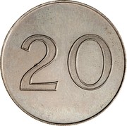 New Zealand 20 Cents Pattern ND (1966) Pattern 20 coin obverse New Zealand 20 Cents Pattern ND (1966) Pattern 20 coin obverse