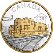 Canada 20 Dollars Locomotives Across Canada RS20 2017 Proof CANADA RS20 coin reverse