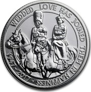 UK 20 Pounds Platinum Wedding Anniversary 2017 WEDDED LOVE HAS JOINED THEM IN HAPPINESS 1947 - 2017 JB coin reverse UK 20 Pounds Platinum Wedding Anniversary 2017 WEDDED LOVE HAS JOINED THEM IN HAPPINESS 1947 - 2017 JB coin reverse