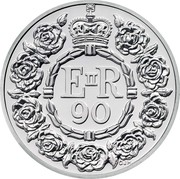 UK 20 Pounds (Queen's 90th Birthday) E II R 90 CJH coin reverse UK 20 Pounds (Queen's 90th Birthday) E II R 90 CJH coin reverse