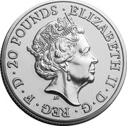 UK 20 Pounds The Christmas Nativity Story 2016 20 POUNDS ELIZABETH II D G REG F D J.C coin obverse UK 20 Pounds The Christmas Nativity Story 2016 20 POUNDS ELIZABETH II D G REG F D J.C coin obverse
