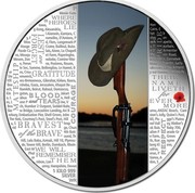 Australia 30 Dollars The ANZAC Spirit - Lest We Forget 2015 Proof 1 KILO 999 SILVER WR coin reverse Australia 30 Dollars The ANZAC Spirit - Lest We Forget 2015 Proof 1 KILO 999 SILVER WR coin reverse