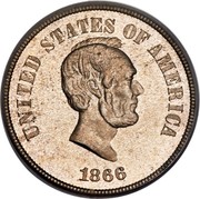 USA 5 Cents 1866 Nickel Pattern 1866 Judd 486 Nickel UNITED STATES OF AMERICA 1866 coin obverse USA 5 Cents 1866 Nickel Pattern 1866 Judd 486 Nickel UNITED STATES OF AMERICA 1866 coin obverse