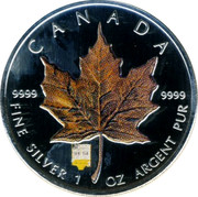 Canada 5 Dollars Brown Maple Leaf 2007 UNC CANADA FINE SILVER 1 OZ ARGENT PUR 9999 9999 coin reverse Canada 5 Dollars Brown Maple Leaf 2007 UNC CANADA FINE SILVER 1 OZ ARGENT PUR 9999 9999 coin reverse