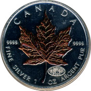 Canada 5 Dollars Orange Maple Leaf (Fireworks privy) 2000 UNC CANADA FINE SILVER 1 OZ ARGENT PUR 9999 9999 coin reverse Canada 5 Dollars Orange Maple Leaf (Fireworks privy) 2000 UNC CANADA FINE SILVER 1 OZ ARGENT PUR 9999 9999 coin reverse