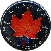 Canada 5 Dollars Red Maple Leaf 2002 UNC CANADA FINE SILVER 1 OZ ARGENT PUR 9999 9999 coin reverse Canada 5 Dollars Red Maple Leaf 2002 UNC CANADA FINE SILVER 1 OZ ARGENT PUR 9999 9999 coin reverse