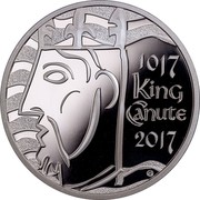 UK 5 Pounds 1000th Coronation of King Canute 2017 1017 KING CANUTE 2017 coin reverse