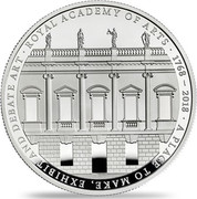 UK 5 Pounds 250th Anniversary of Royal Academy 2018 Proof ROYAL ACADEMY OF ARTS 1768 - 2018 A PLACE TO MAKE, EXHIBIT AND DEBATE ART coin reverse UK 5 Pounds 250th Anniversary of Royal Academy 2018 Proof ROYAL ACADEMY OF ARTS 1768 - 2018 A PLACE TO MAKE, EXHIBIT AND DEBATE ART coin reverse
