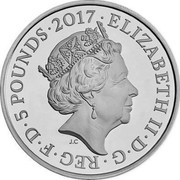 UK 5 Pounds Downing Street 2017 Proof ELIZABETH II D G REG F D 5 POUNDS 2017 J.C coin obverse