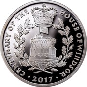 UK 5 Pounds House of Windsor Centenary Clad 2017 Proof CENTENARY OF THE HOUSE OF WINDSOR 2017 coin reverse
