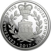 UK 5 Pounds (House of Windsor Centenary Clad (Piedfort)) CENTENARY OF THE HOUSE OF WINDSOR 2017 coin reverse