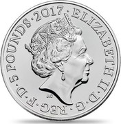UK 5 Pounds Prince Philip - Life of Service 2017 ELIZABETH II∙D∙G∙REG∙F∙D∙5 POUNDS∙2017∙ J.C coin obverse