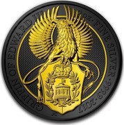 UK 5 Pounds The Queen's Beasts (Griffin of Edward III) 2017 GRIFFIN OF EDWARD III 2OZ∙FINE SILVER∙999.9∙2017 JC coin reverse UK 5 Pounds The Queen's Beasts (Griffin of Edward III) 2017 GRIFFIN OF EDWARD III 2OZ∙FINE SILVER∙999.9∙2017 JC coin reverse