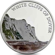 UK 5 Pounds White Cliffs of Dover 2016 WHITE CLIFFS OF DOVER coin reverse