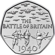 UK 50 Pence Battle of Britain 2015  THE BATTLE OF BRITAIN 1940 coin reverse UK 50 Pence Battle of Britain 2015  THE BATTLE OF BRITAIN 1940 coin reverse