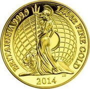 UK 50 Pence Britannia 2014 KM# 1310 BRITANNIA 999.9 1/40 OZ FINE GOLD 2014 J.C coin reverse UK 50 Pence Britannia 2014 KM# 1310 BRITANNIA 999.9 1/40 OZ FINE GOLD 2014 J.C coin reverse