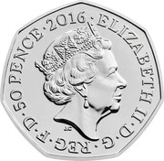 UK 50 Pence (Squirrel Nutkin) ELIZABETH II.D.G.REG.F.D.50 PENCE.2016 J.C coin obverse UK 50 Pence (Squirrel Nutkin) ELIZABETH II.D.G.REG.F.D.50 PENCE.2016 J.C coin obverse