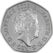 UK 50 Pence (Team GB - Believe in Extraordinary) .ELIZABETH II.D.G.REG.F.D.50 PENCE.2016 J.C coin obverse UK 50 Pence (Team GB - Believe in Extraordinary) .ELIZABETH II.D.G.REG.F.D.50 PENCE.2016 J.C coin obverse