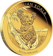 Australia 500 Dollars Australian Koala 2015 Proof AUSTRALIAN KOALA 2015 5OZ 9999 GOLD P coin reverse Australia 500 Dollars Australian Koala 2015 Proof AUSTRALIAN KOALA 2015 5OZ 9999 GOLD P coin reverse