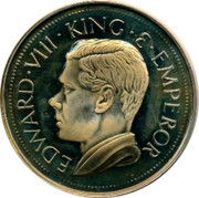 Canada Crown Edward VIII Token 1936 Proof X# 3 EDWARD VII KING E EMPEROR coin obverse Canada Crown Edward VIII Token 1936 Proof X# 3 EDWARD VII KING E EMPEROR coin obverse