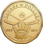 Canada Dollar 100th Anniversary of The Toronto Maple Leafs 2017 UNC CANADA DOLLAR 1917 TORONTO MAPLE LEAFS 2-17 ®/MD SR coin reverse Canada Dollar 100th Anniversary of The Toronto Maple Leafs 2017 UNC CANADA DOLLAR 1917 TORONTO MAPLE LEAFS 2-17 ®/MD SR coin reverse